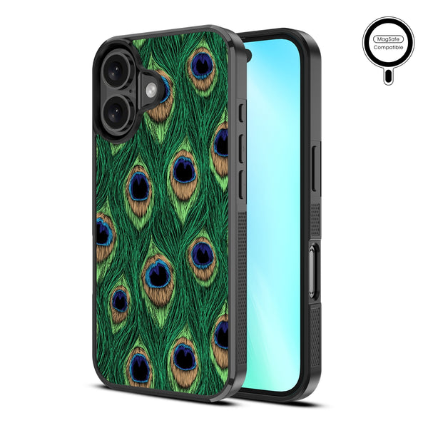 MyBat Design Lab Series MagSafe Case for Apple iPhone 16 - Peacock Feathers - MIP16CSLESMSM018-2.jpg