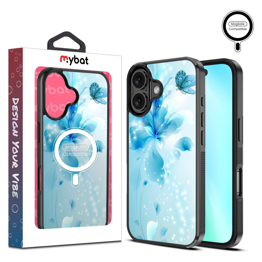 MyBat Design Lab Series MagSafe Case for Apple iPhone 16 - Butterfly & Flowers