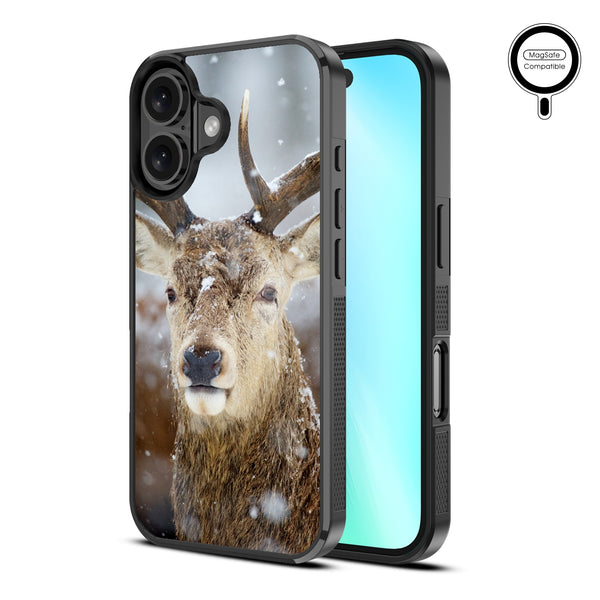 MyBat Design Lab Series MagSafe Case for Apple iPhone 16 - Deer in Winter - MIP16CSLESMSM024-2.jpg