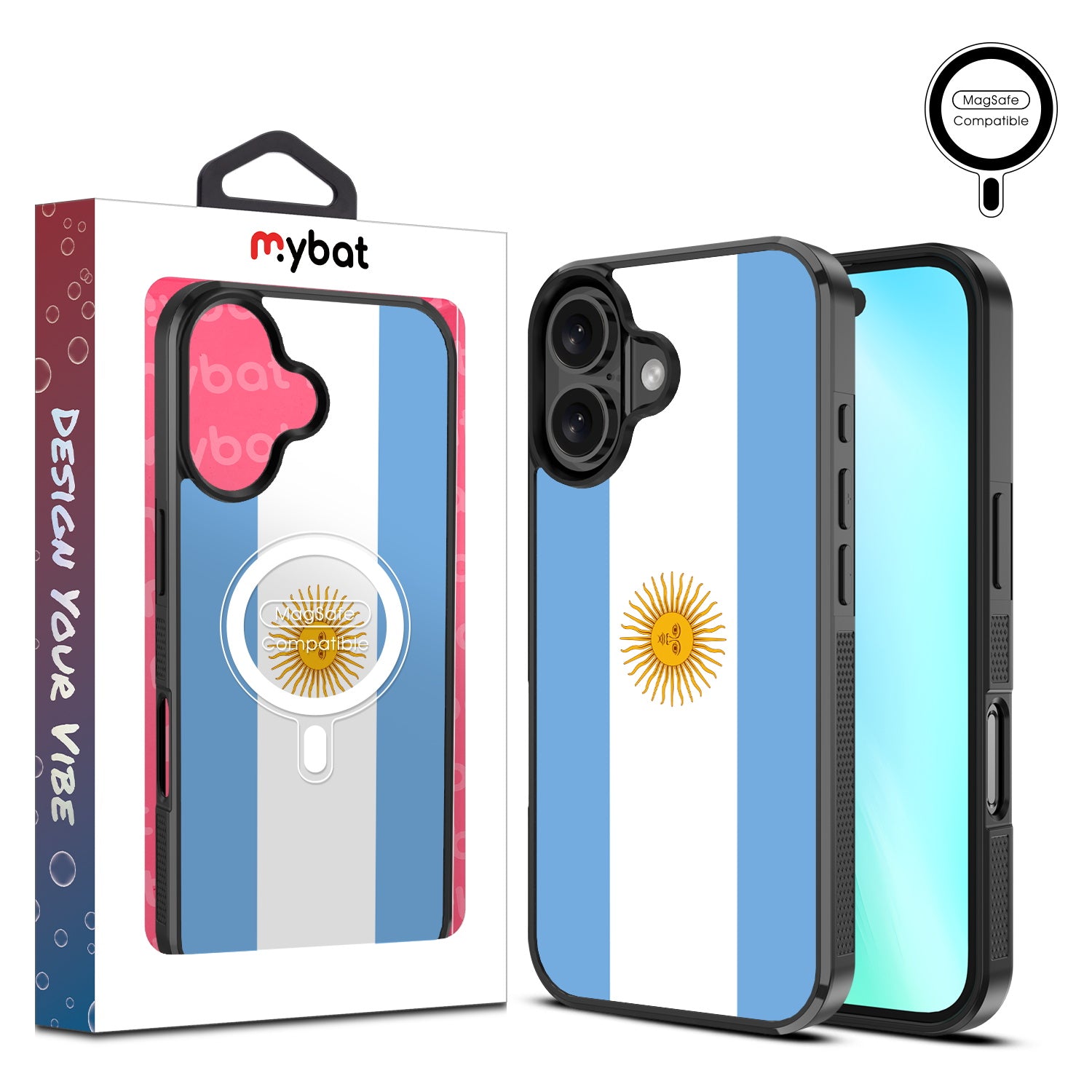 MyBat Design Lab Series MagSafe Case for Apple iPhone 16 - Argentinian Flag