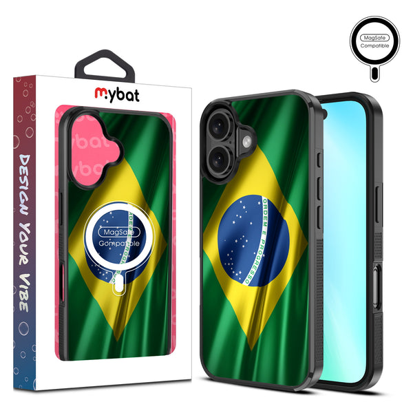 MyBat Design Lab Series MagSafe Case for Apple iPhone 16 - Brazilian Flag - MIP16CSLESMSM038-1.jpg