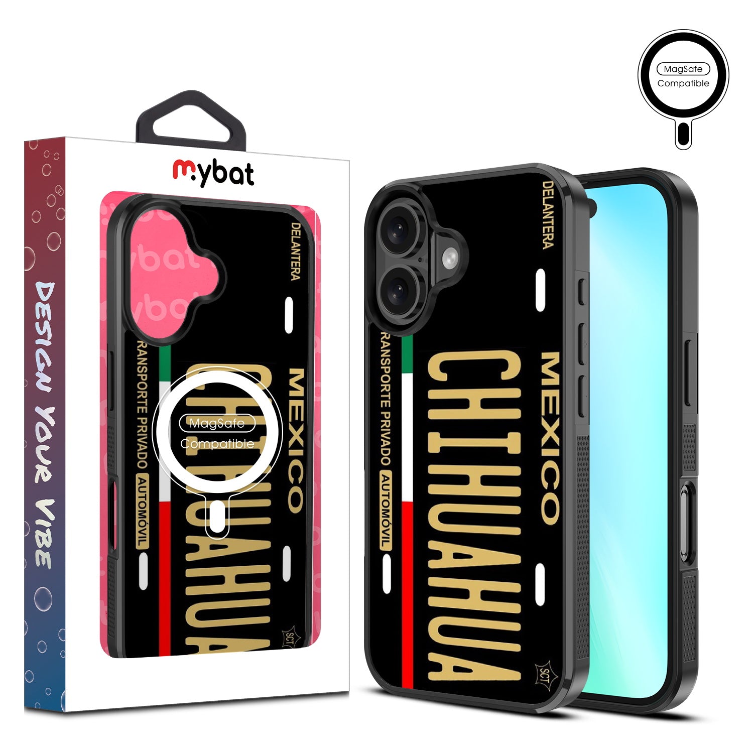 MyBat Design Lab Series MagSafe Case for Apple iPhone 16 - Chihuahua Black
