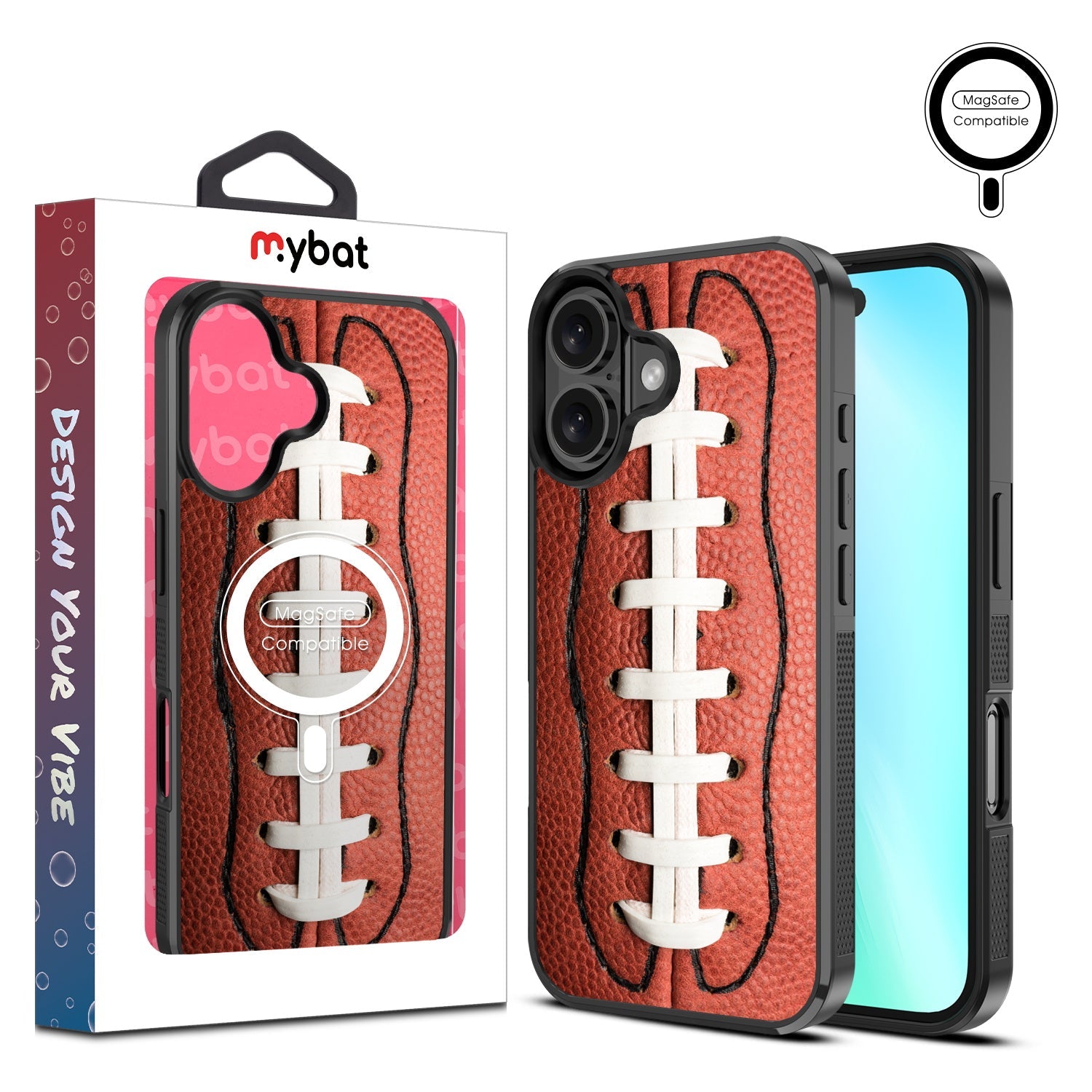 MyBat Design Lab Series MagSafe Case for Apple iPhone 16 - Football