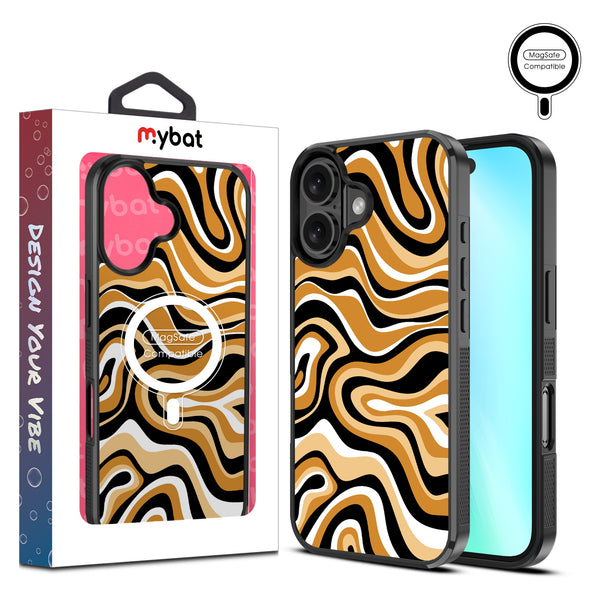 MyBat Design Lab Series MagSafe Case for Apple iPhone 16 - Groovy Golden Swirls - MIP16CSLESMSM093-1.jpg