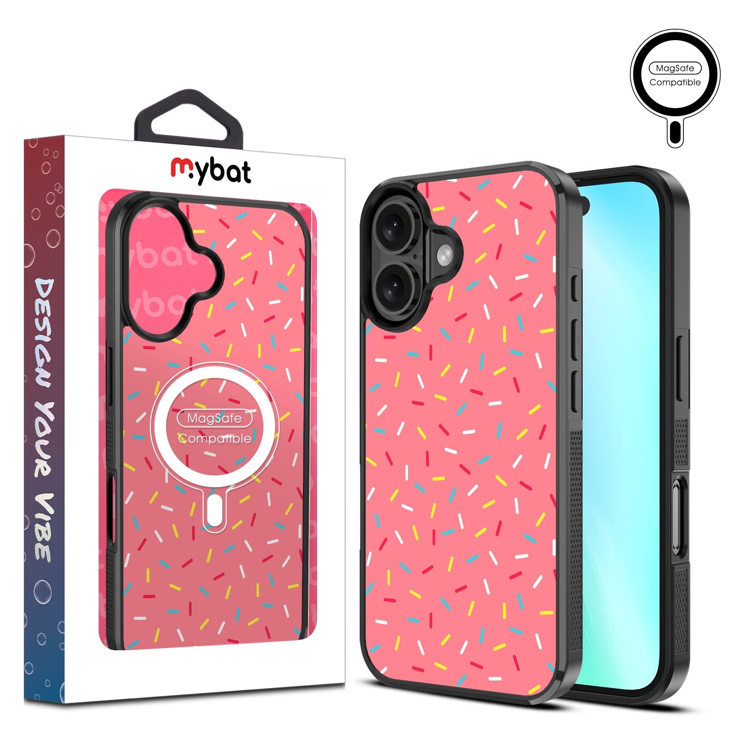MyBat Design Lab Series MagSafe Case for Apple iPhone 16 - Sprinkles
