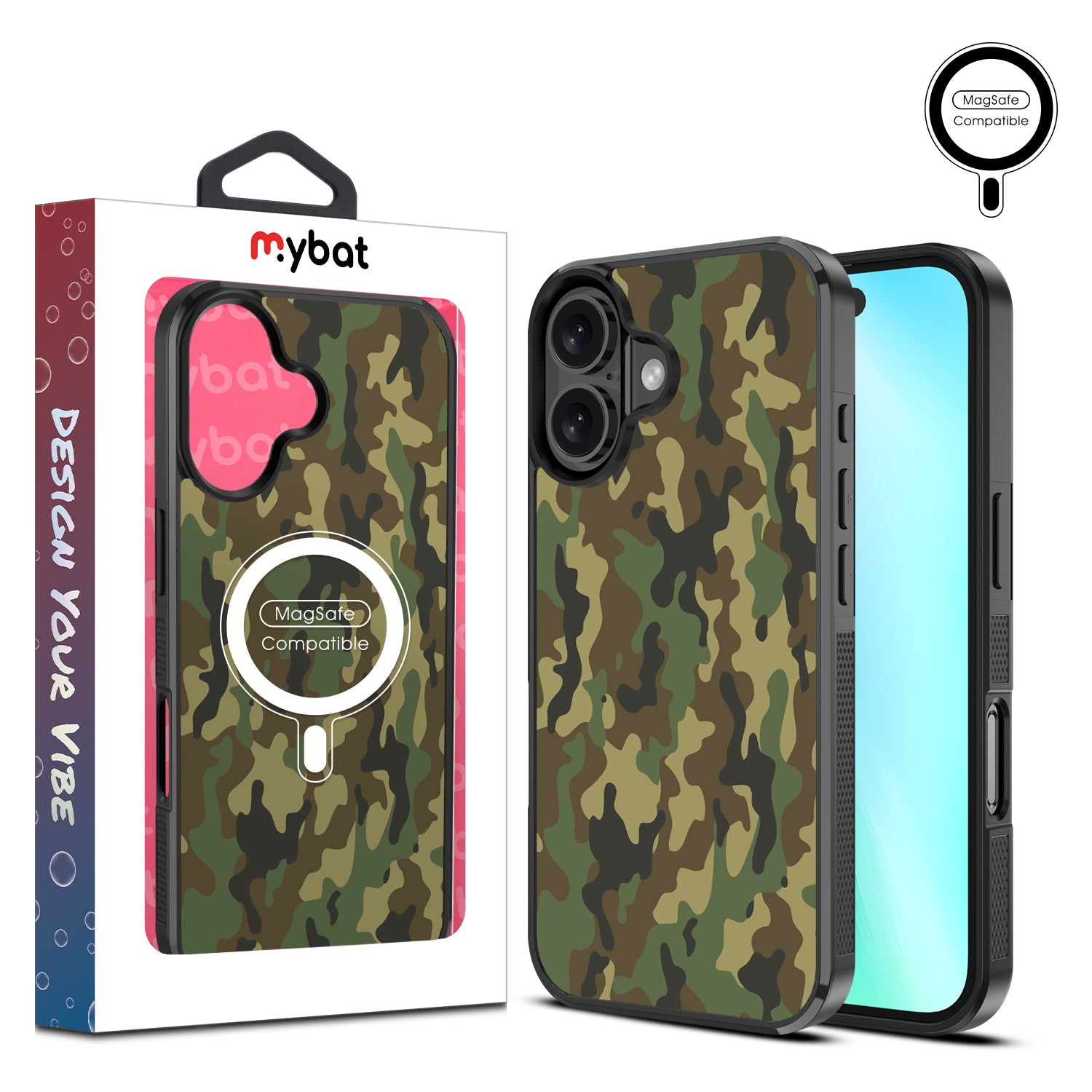 MyBat Design Lab Series MagSafe Case for Apple iPhone 16 - Military Camouflage