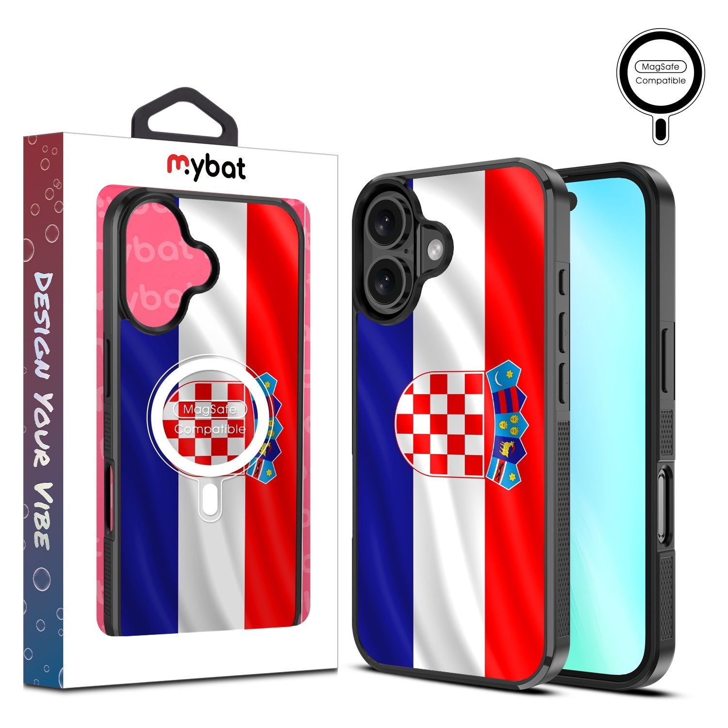 MyBat Design Lab Series MagSafe Case for Apple iPhone 16 - Croatia Flag