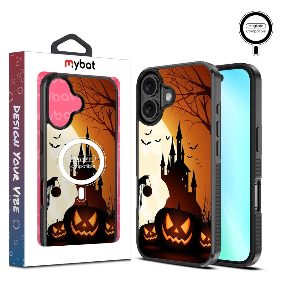 MyBat Design Lab Series MagSafe Case for Apple iPhone 16 - Spooky Pumpkin Patch