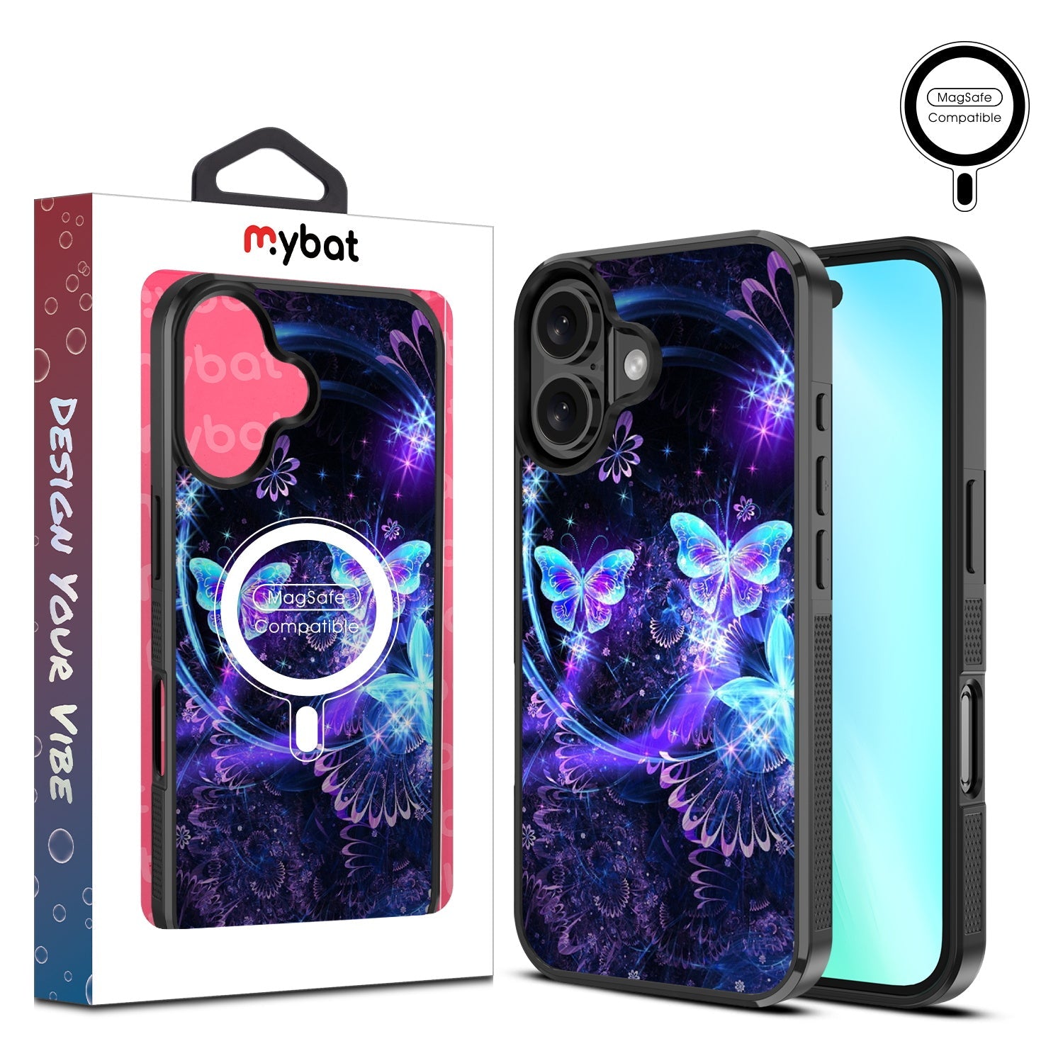 MyBat Design Lab Series MagSafe Case for Apple iPhone 16 - Butterfly Magic