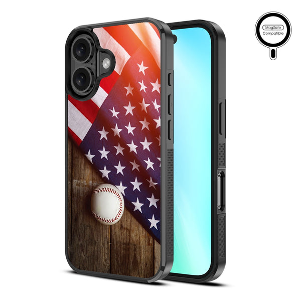MyBat Design Lab Series MagSafe Case for Apple iPhone 16 - Patriotic Pitch - MIP16CSLESMSM172-2.jpg