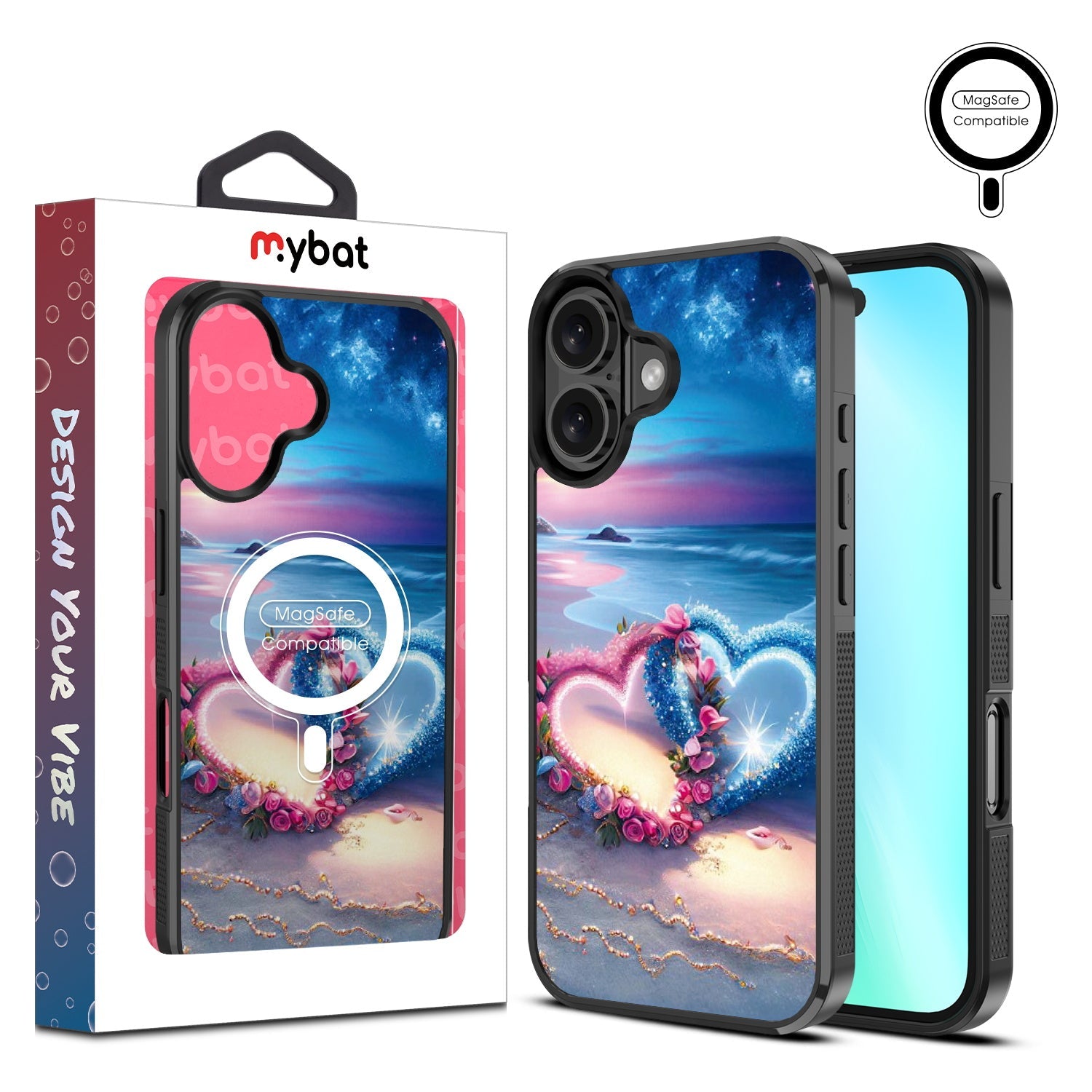 MyBat Design Lab Series MagSafe Case for Apple iPhone 16 - Heart and Soul