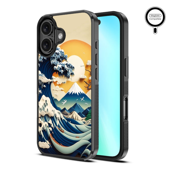 MyBat Design Lab Series MagSafe Case for Apple iPhone 16 - The Great Wave - MIP16CSLESMSM177-2.jpg