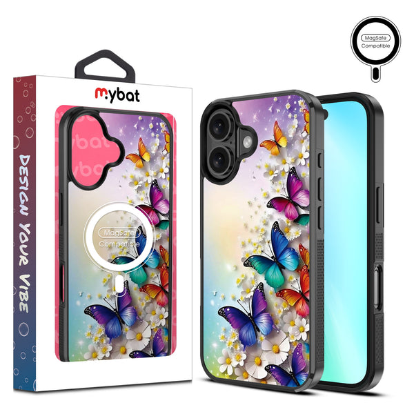 MyBat Design Lab Series MagSafe Case for Apple iPhone 16 - Rainbow Butterflies - MIP16CSLESMSM187-1.jpg