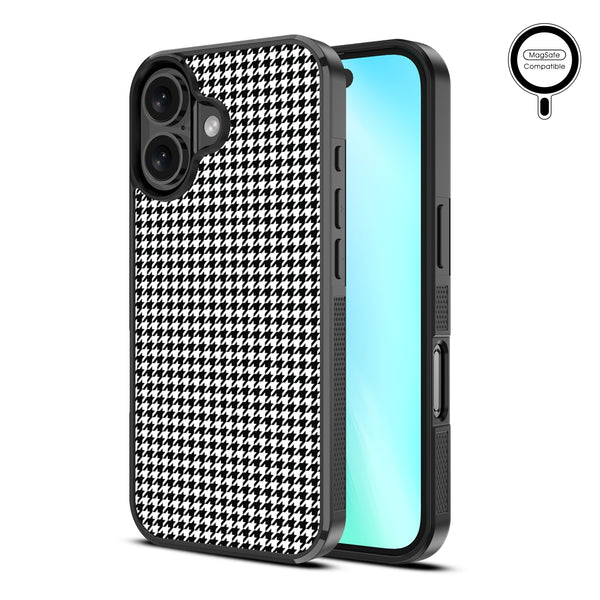 MyBat Design Lab Series MagSafe Case for Apple iPhone 16 - Classic Houndstooth - MIP16CSLESMSM215-2.jpg