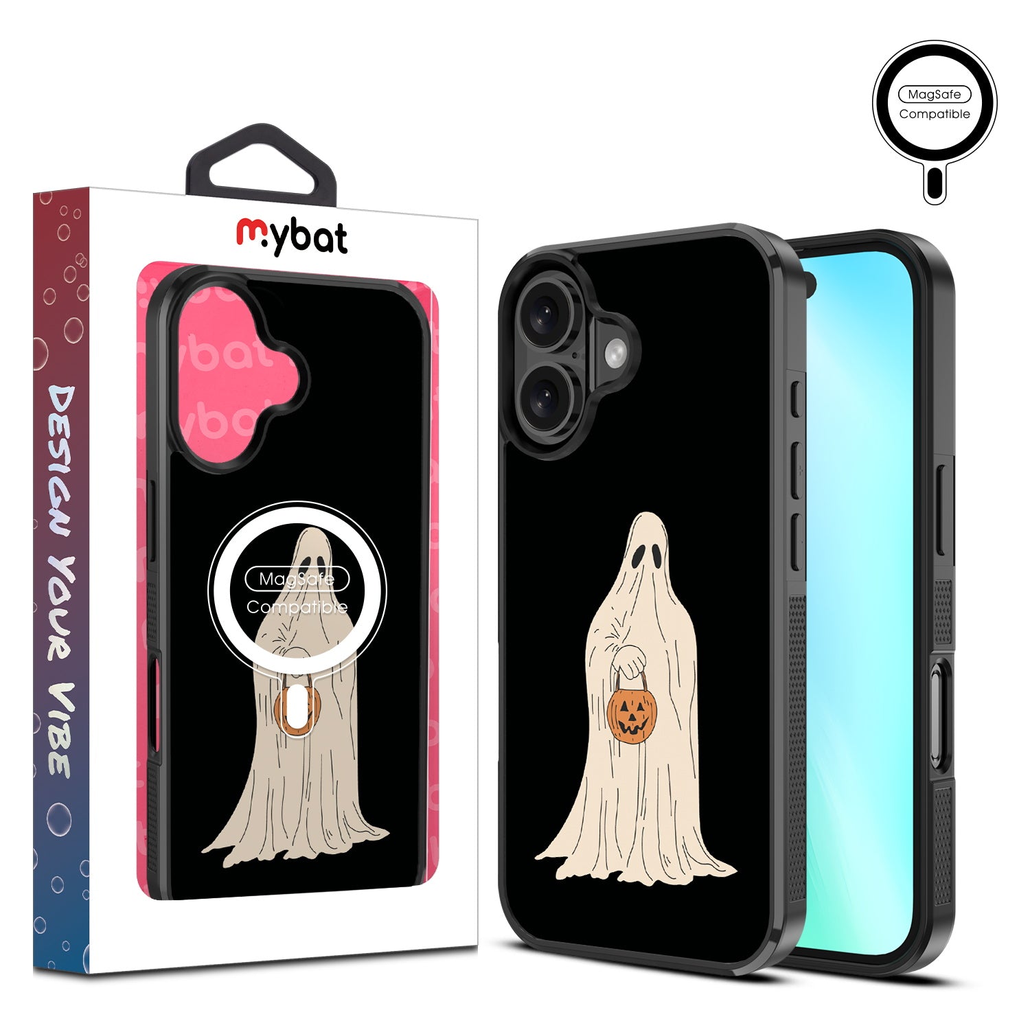 MyBat Design Lab Series MagSafe Case for Apple iPhone 16 - Happy Haunting