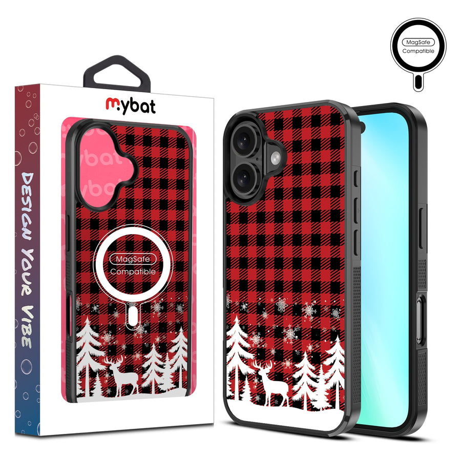 MyBat Design Lab Series MagSafe Case for Apple iPhone 16 - Reindeer Flannel