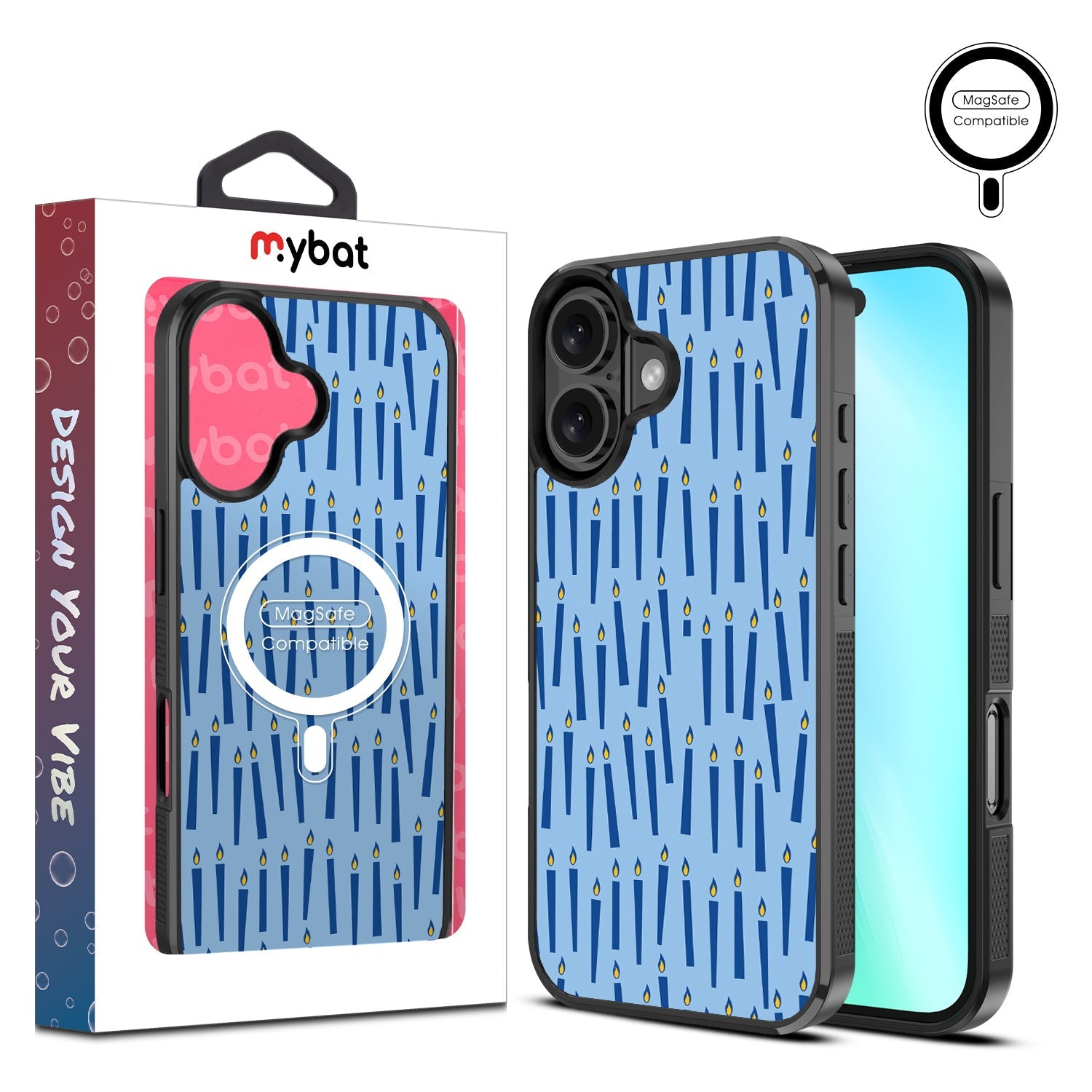 MyBat Design Lab Series MagSafe Case for Apple iPhone 16 - Menorah Candle