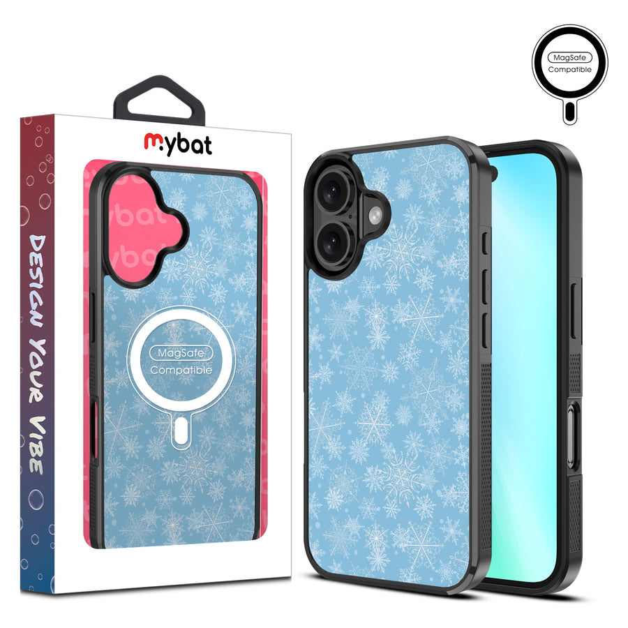 MyBat Design Lab Series MagSafe Case for Apple iPhone 16 - Blue Snowflakes - MIP16CSLESMSM283-1.jpg