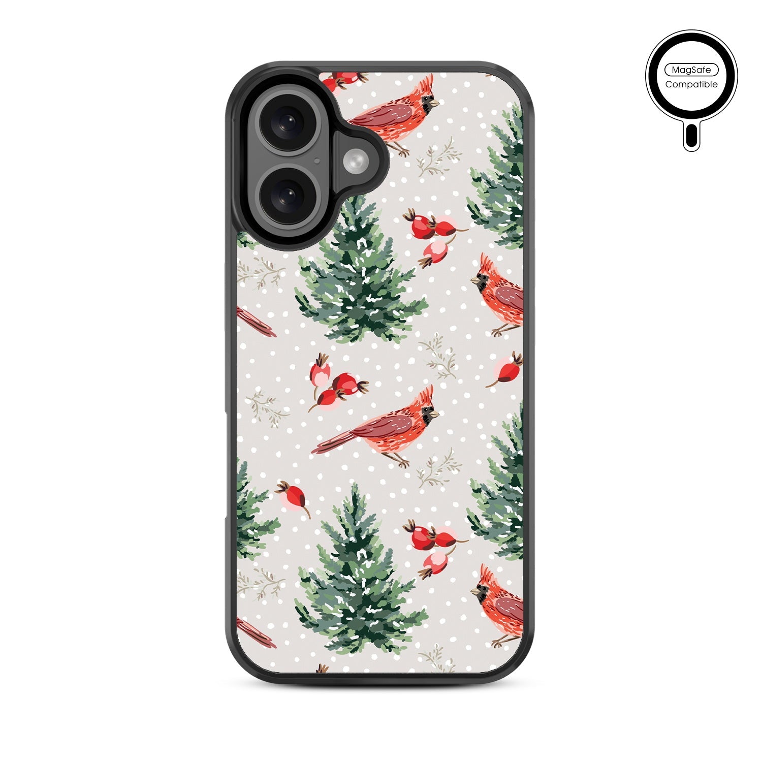 MyBat Design Lab Series MagSafe Case for Apple iPhone 16 - Winter Cardinals