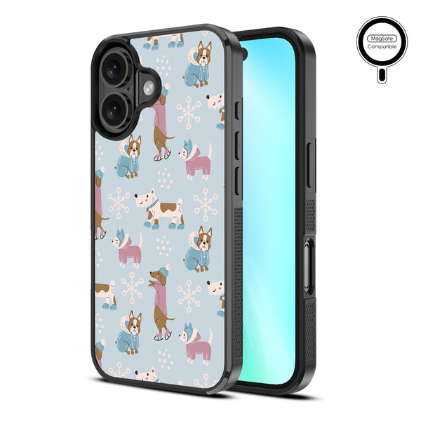 MyBat Design Lab Series MagSafe Case for Apple iPhone 16 - Puppy Snow Play - MIP16CSLESMSM299-2.jpg