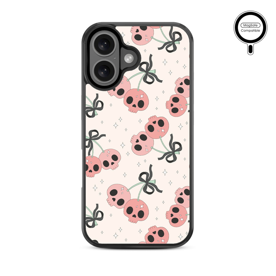 MyBat Design Lab Series MagSafe Case for Apple iPhone 16 - Cherry Skulls - MIP16CSLESMSM408-3.jpg