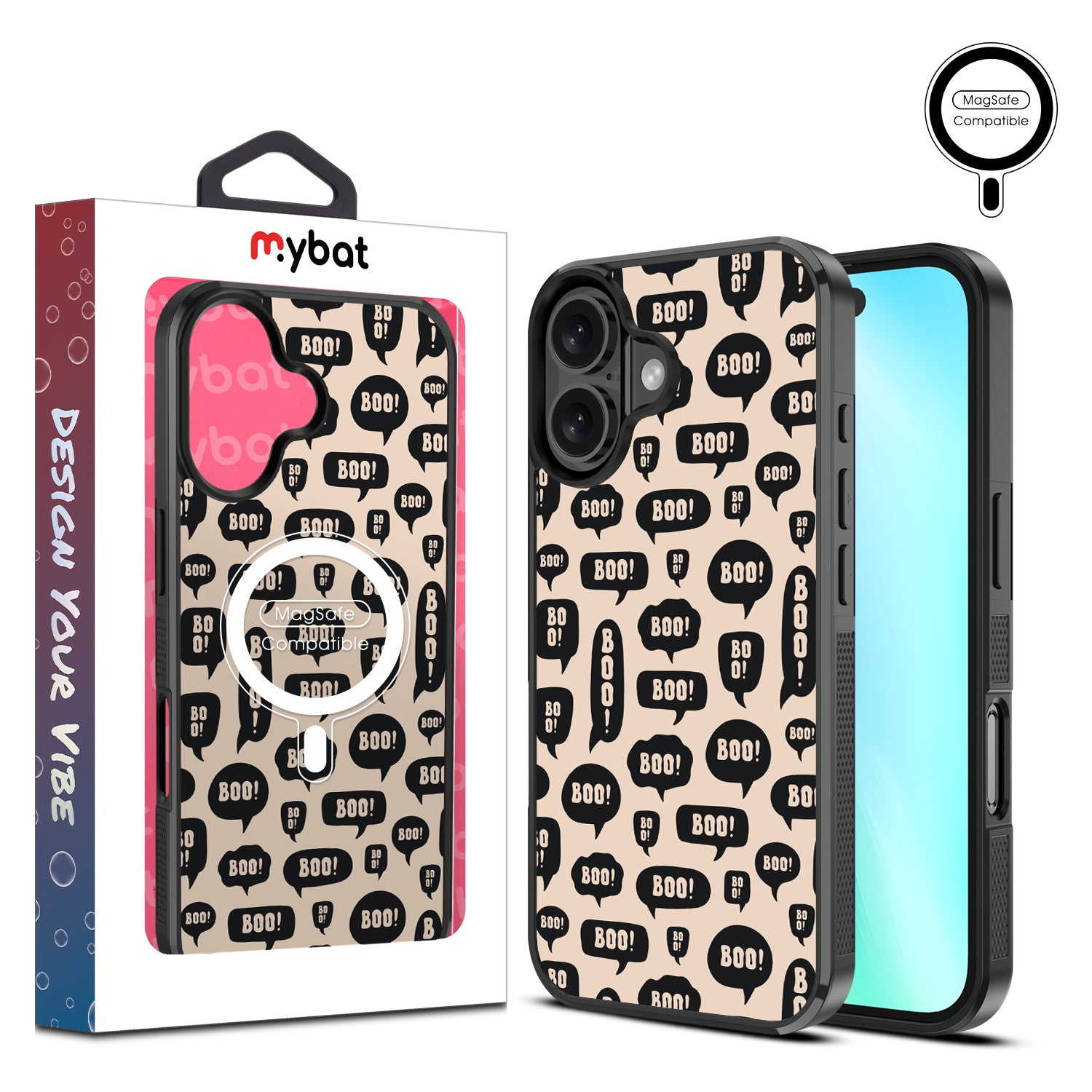 MyBat Design Lab Series MagSafe Case for Apple iPhone 16 - Text Me Boo