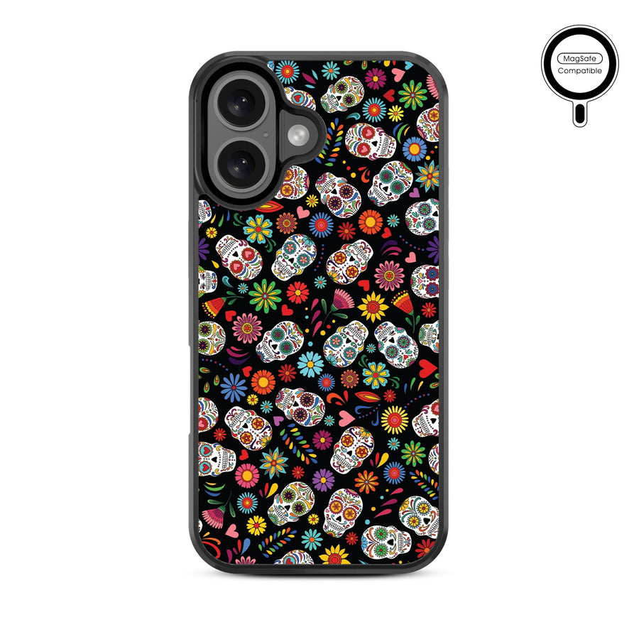 MyBat Design Lab Series MagSafe Case for Apple iPhone 16 - Fiesta Skulls