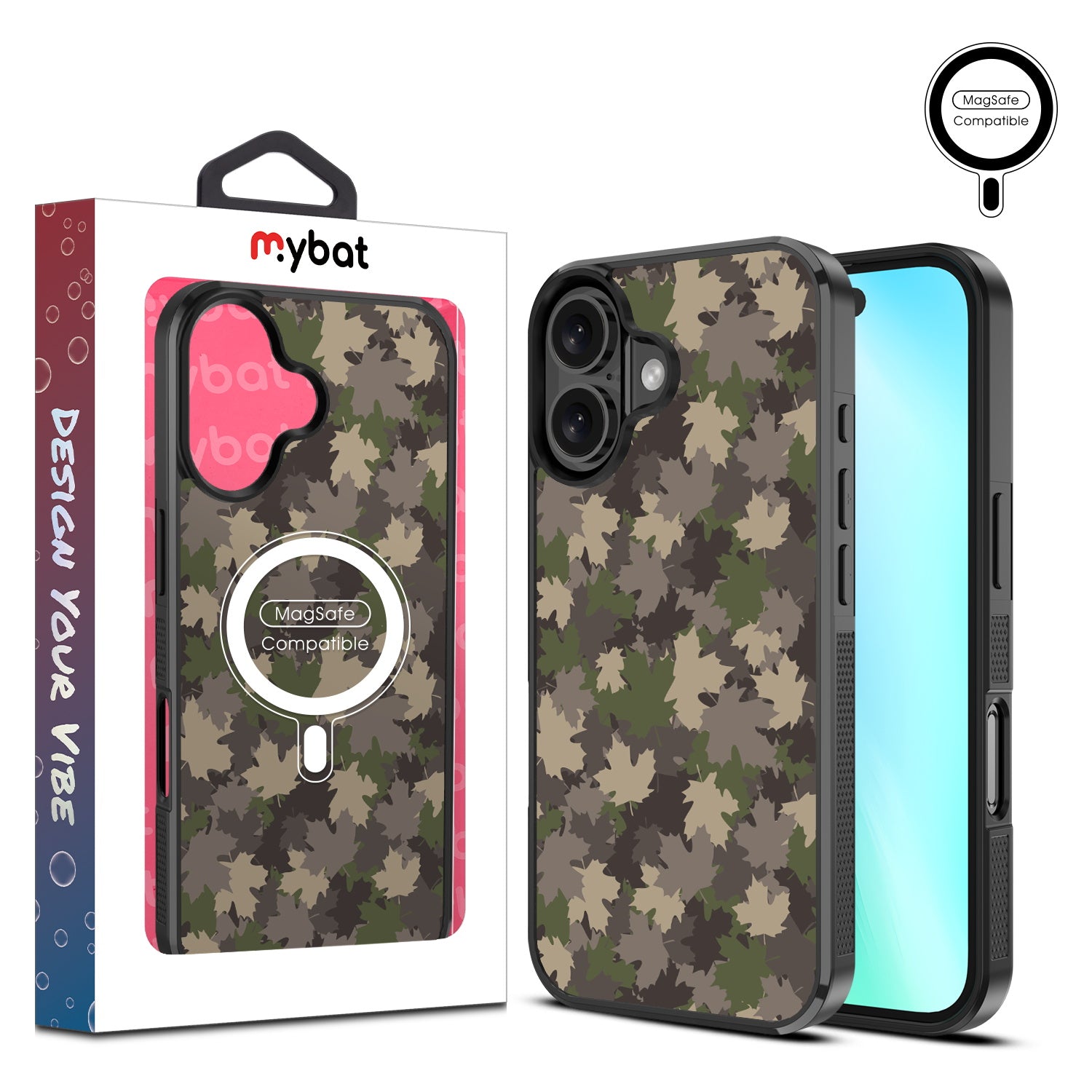 MyBat Design Lab Series MagSafe Case for Apple iPhone 16 - Leaf Camo