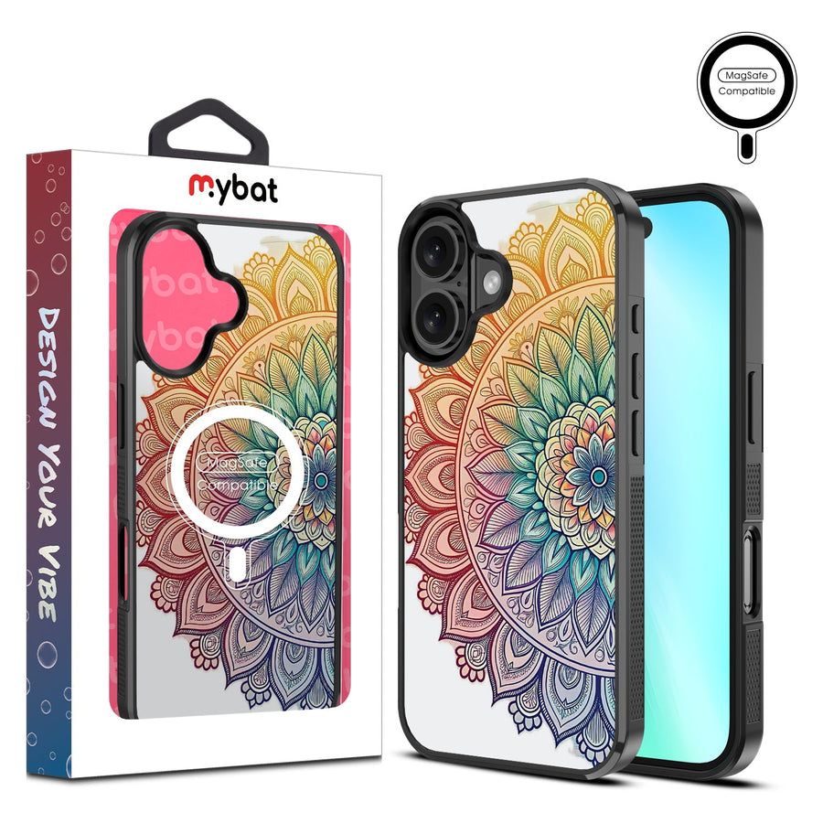 MyBat Design Lab Series MagSafe Case for Apple iPhone 16 - Rainbow Mandala