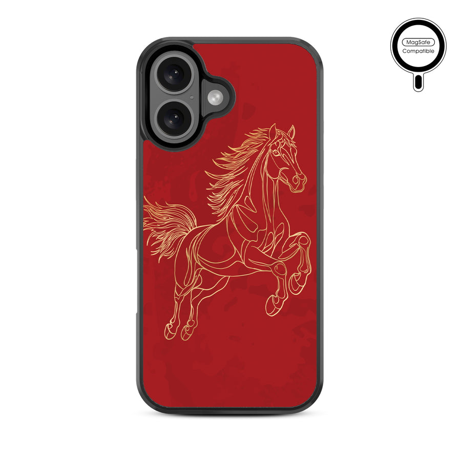MyBat Design Lab Series MagSafe Case for Apple iPhone 16 - Fire Horse - MIP16CSLESMSM460-3.jpg
