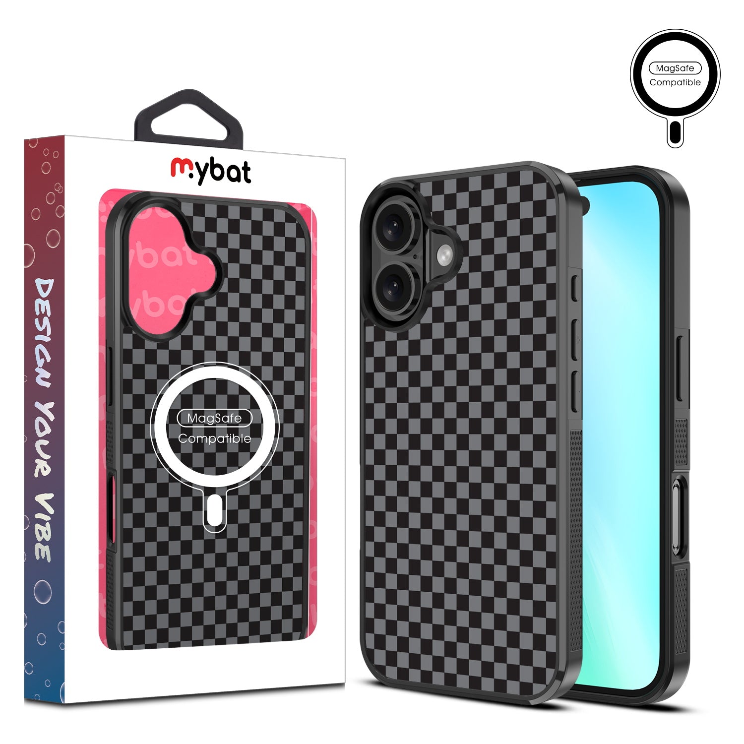 MyBat Design Lab Series MagSafe Case for Apple iPhone 16 - Tuxedo Check