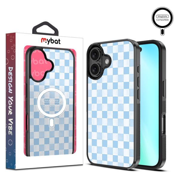 MyBat Design Lab Series MagSafe Case for Apple iPhone 16 - Sky Blue Check - MIP16CSLESMSM478-1.jpg