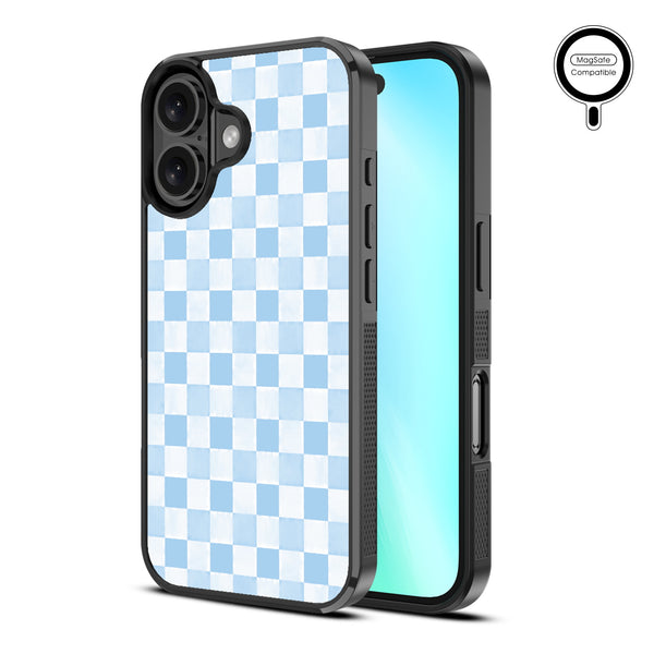 MyBat Design Lab Series MagSafe Case for Apple iPhone 16 - Sky Blue Check - MIP16CSLESMSM478-2.jpg