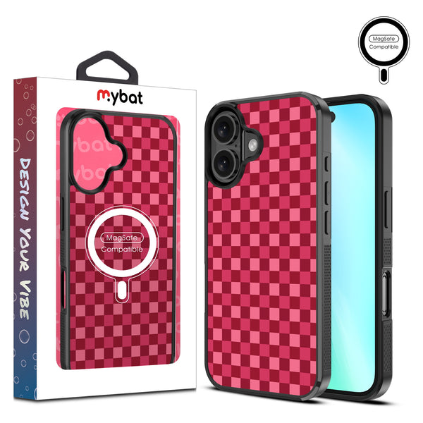 MyBat Design Lab Series MagSafe Case for Apple iPhone 16 - Raspberry Check - MIP16CSLESMSM481-1.jpg