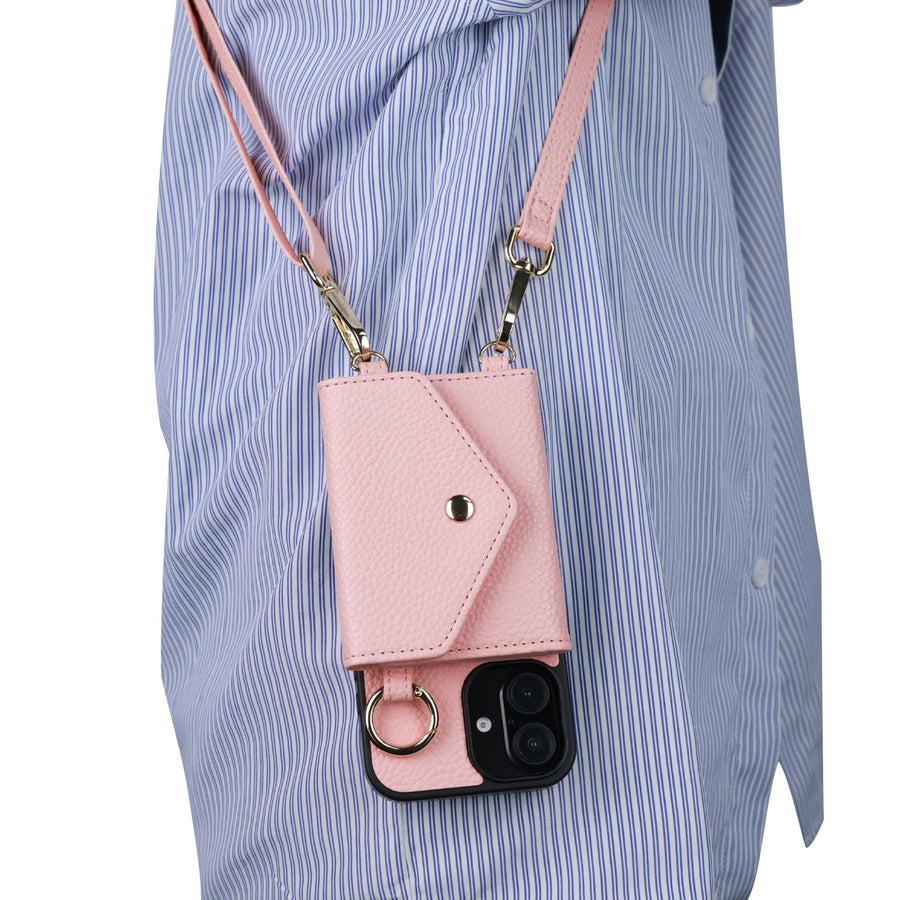 MyBat Posh Crossbody Wallet Case for Apple iPhone 16 - Pink - MIP16CSLESS372-7.jpg