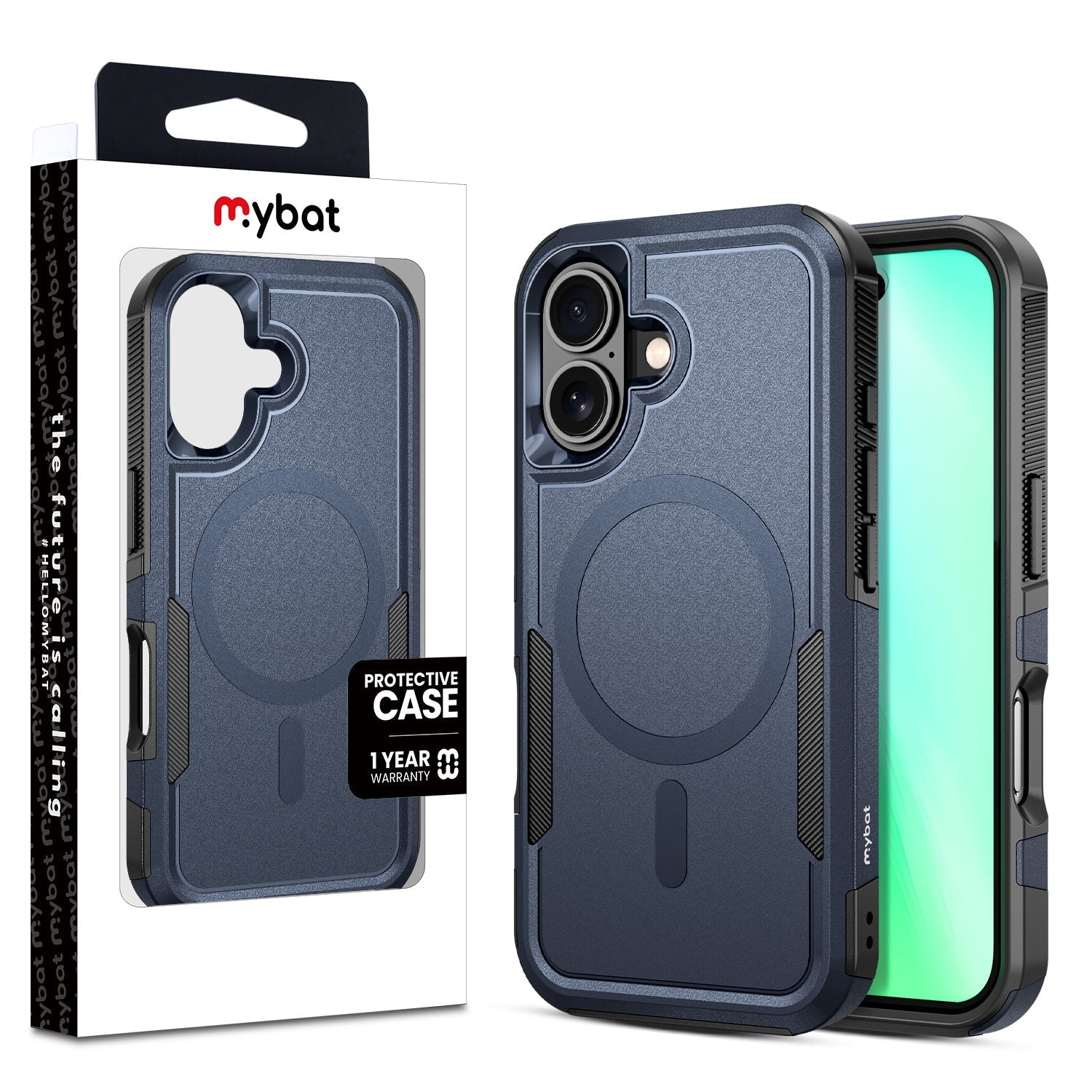 MyBat Fortress Series MagSafe Case for Apple iPhone 16 - Reflex Blue