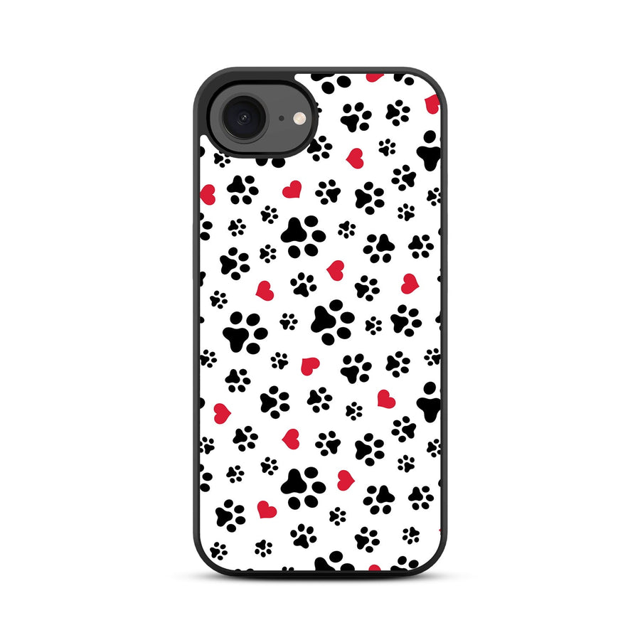 MyBat Design Lab Series Case for Apple iPhone 17e / 16e - Paw Prints and Hearts