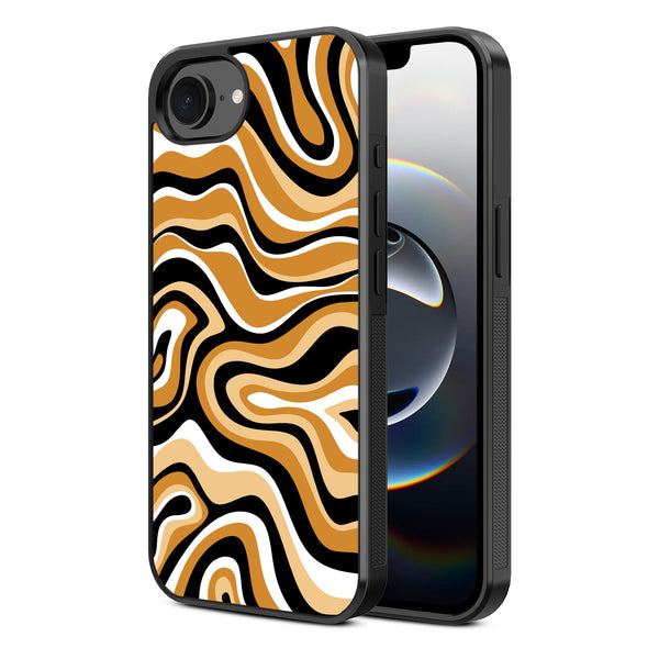 MyBat Design Lab Series Case for Apple iPhone 17e / 16e - Groovy Golden Swirls - MIP16ECSLESM093-2.jpg