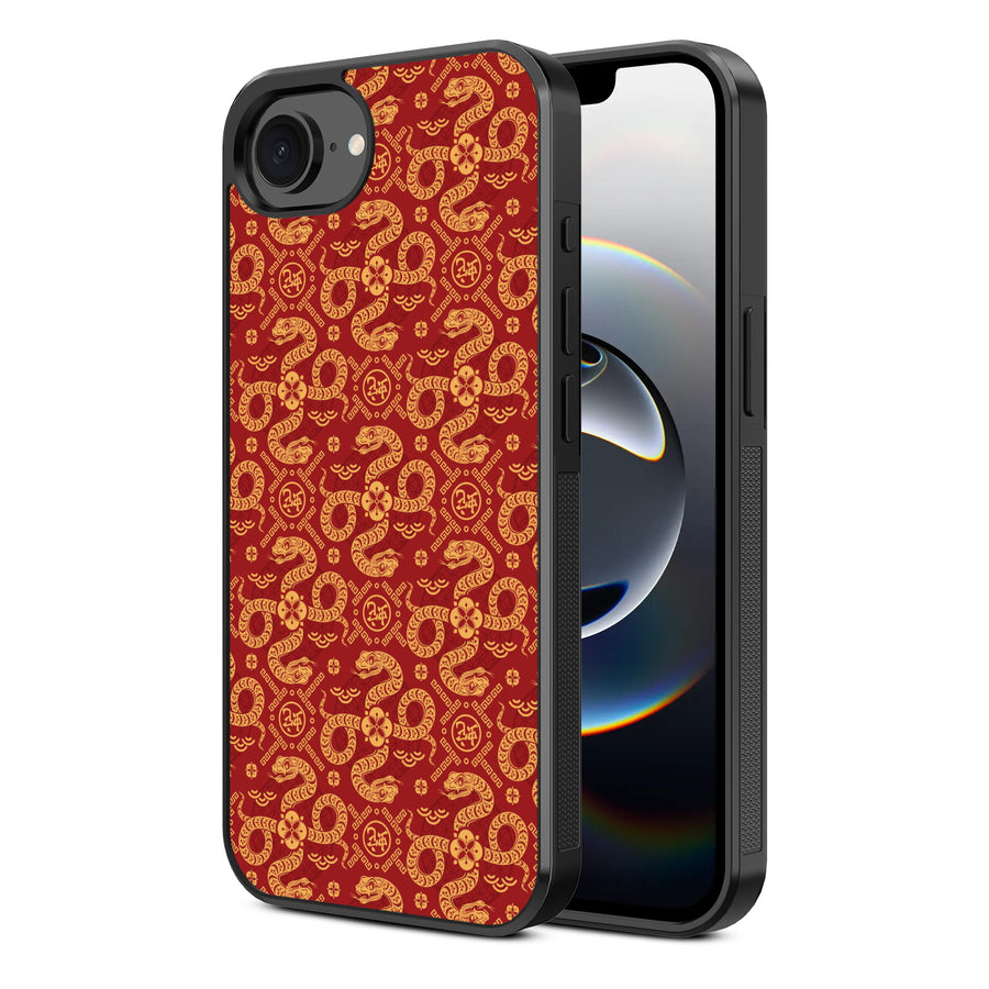 MyBat Design Lab Series Case for Apple iPhone 17e / 16e - Golden Snake Dance - MIP16ECSLESM317-2.jpg