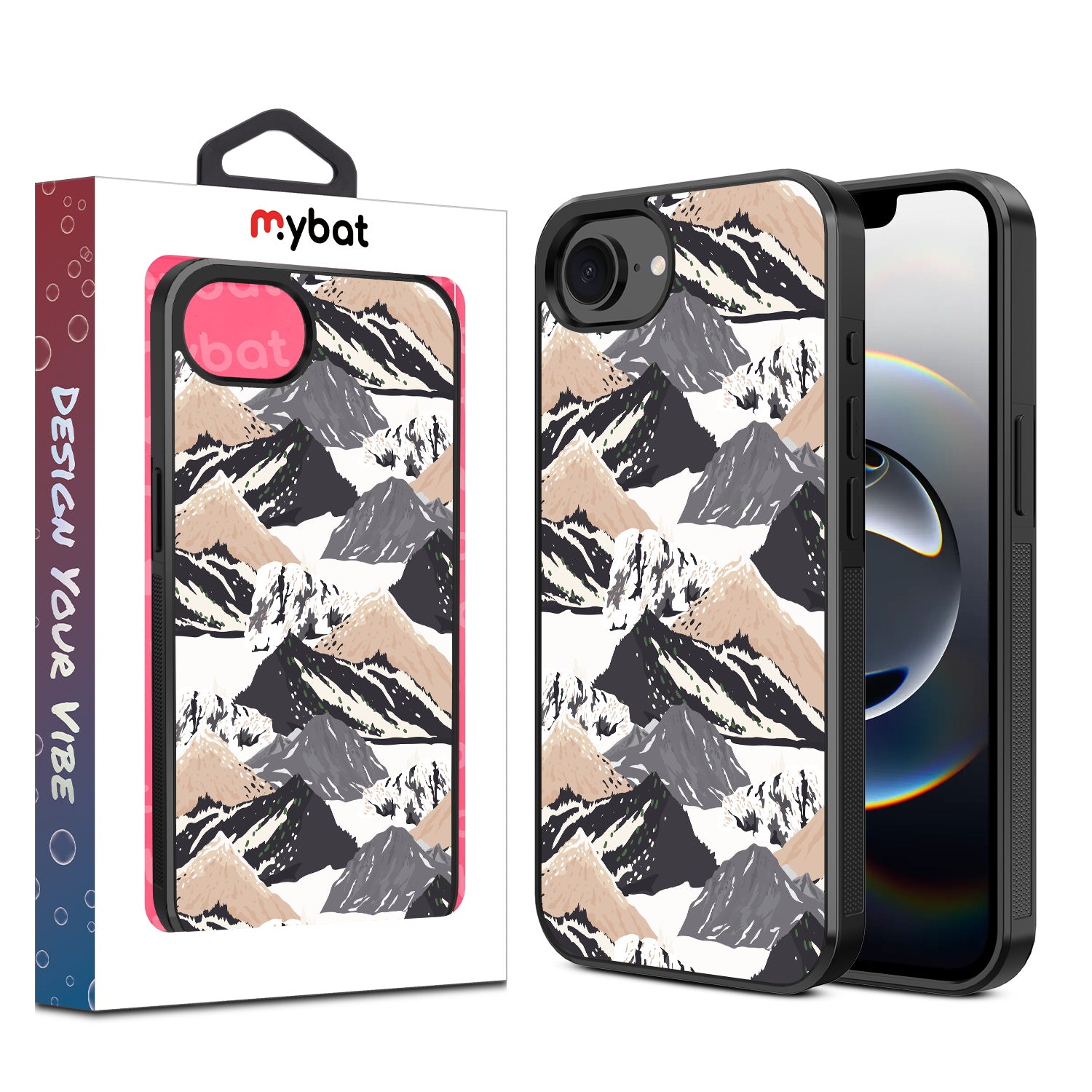 MyBat Design Lab Series Case for Apple iPhone 17e / 16e - Rocky Peaks