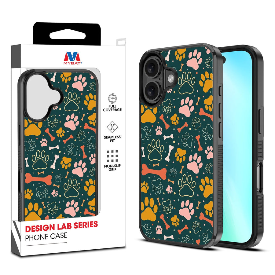 MyBat Design Lab Series Case for Apple iPhone 16 Plus - Paw Prints & Bones