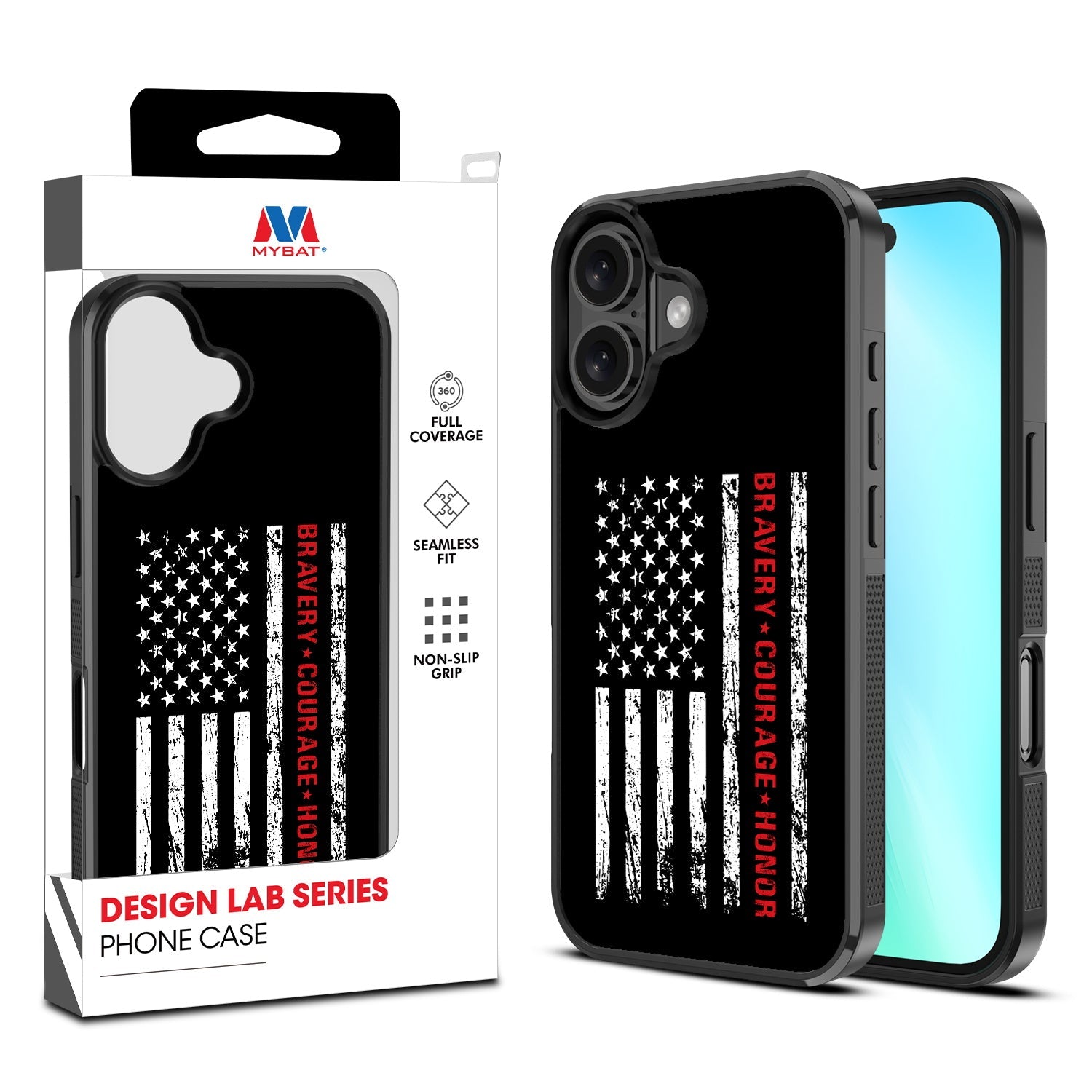 MyBat Design Lab Series Case for Apple iPhone 16 Plus - Firefighter Flag