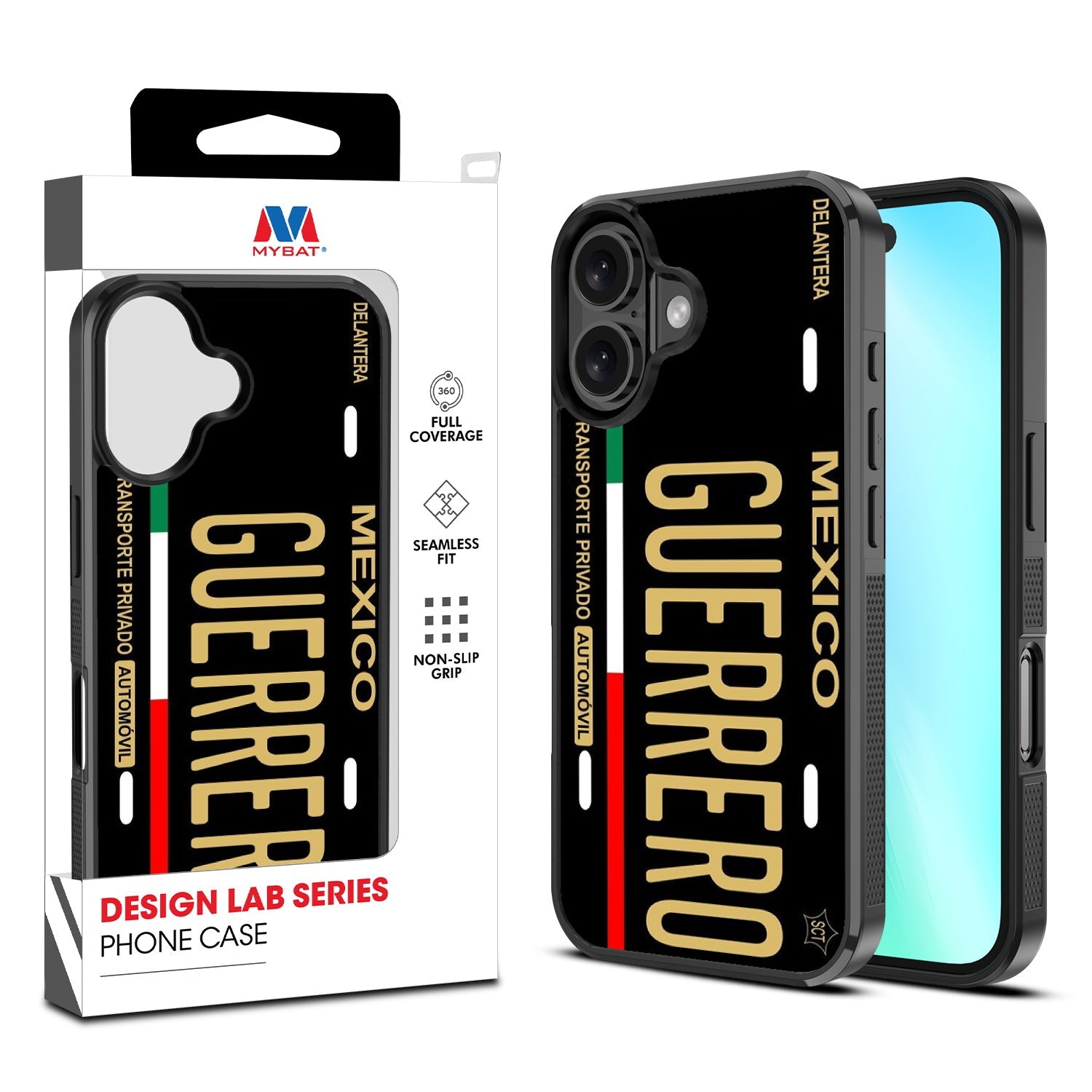 MyBat Design Lab Series Case for Apple iPhone 16 Plus - Guerrero Black