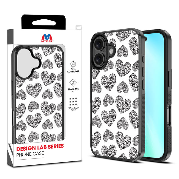 MyBat Design Lab Series Case for Apple iPhone 16 Plus - Leopard Print Hearts - MIP16MCSLESM098-1.jpg