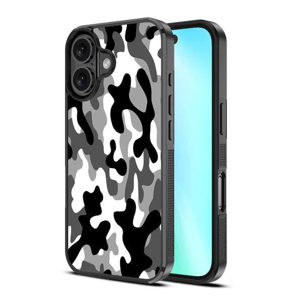 MyBat Design Lab Series Case for Apple iPhone 16 Plus - Black & White Camouflage - MIP16MCSLESM122-2.jpg