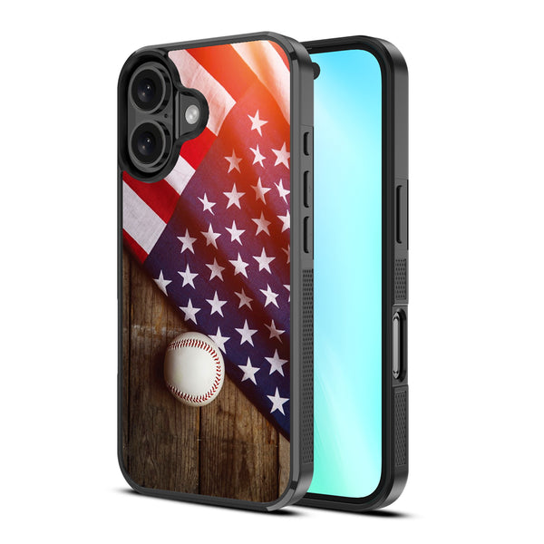MyBat Design Lab Series Case for Apple iPhone 16 Plus - Patriotic Pitch - MIP16MCSLESM172-2.jpg