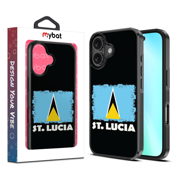 MyBat Design Lab Series Case for Apple iPhone 16 Plus - St. Lucia Flag - MIP16MCSLESM262-1.jpg