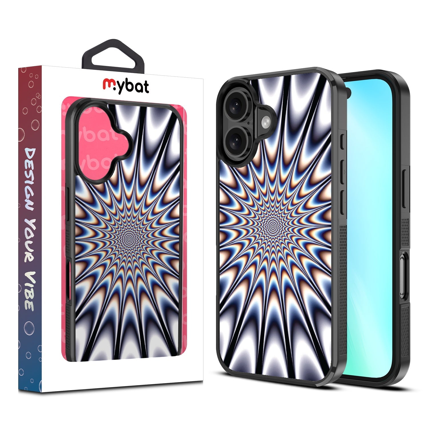 MyBat Design Lab Series Case for Apple iPhone 16 Plus - Hypnotic Burst