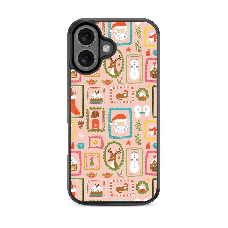 MyBat Design Lab Series Case for Apple iPhone 16 Plus - Holiday Stamps