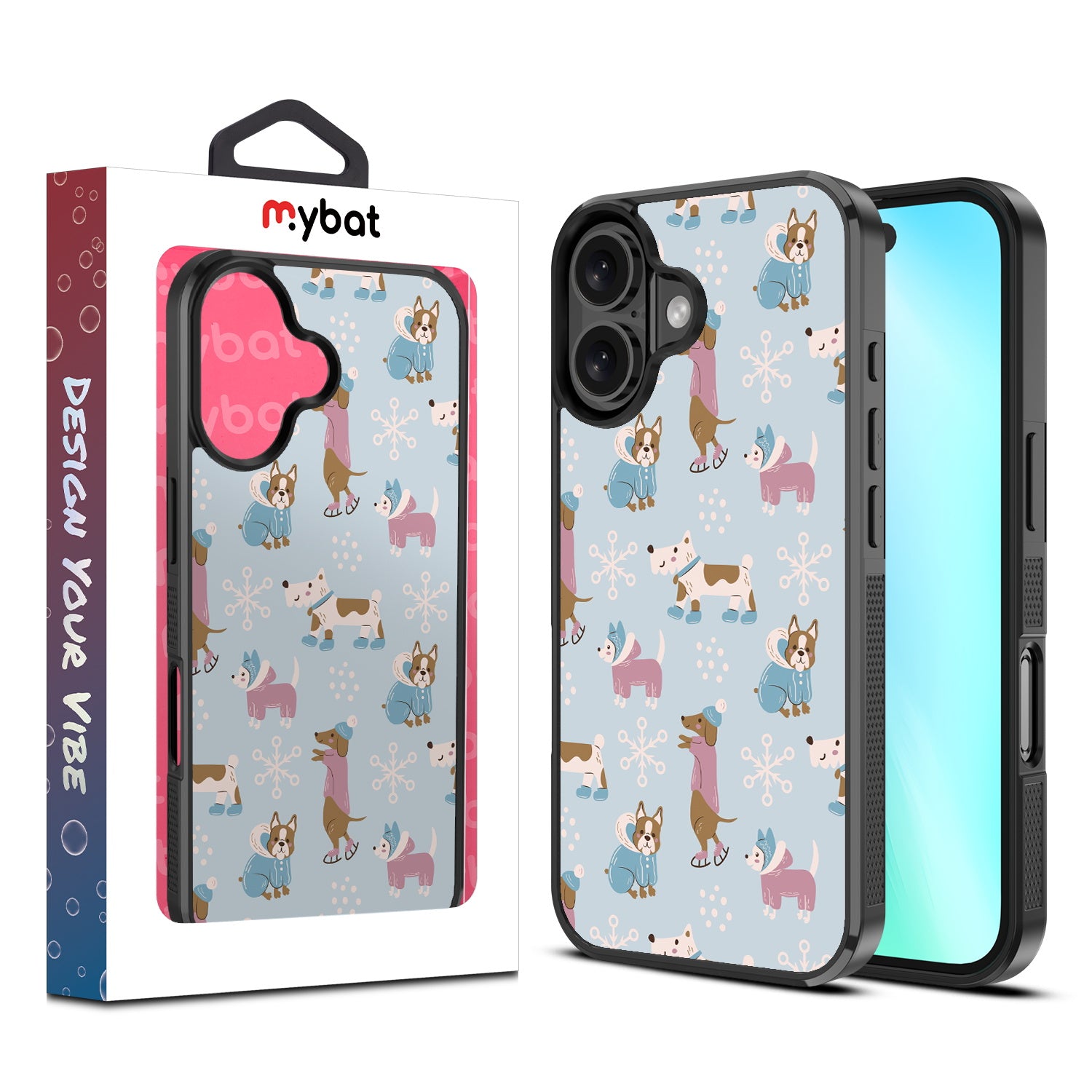 MyBat Design Lab Series Case for Apple iPhone 16 Plus - Puppy Snow Play